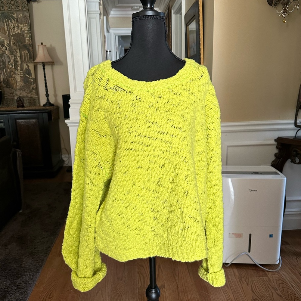 Helmut Lang Citron Yellow Chunky Sweater
